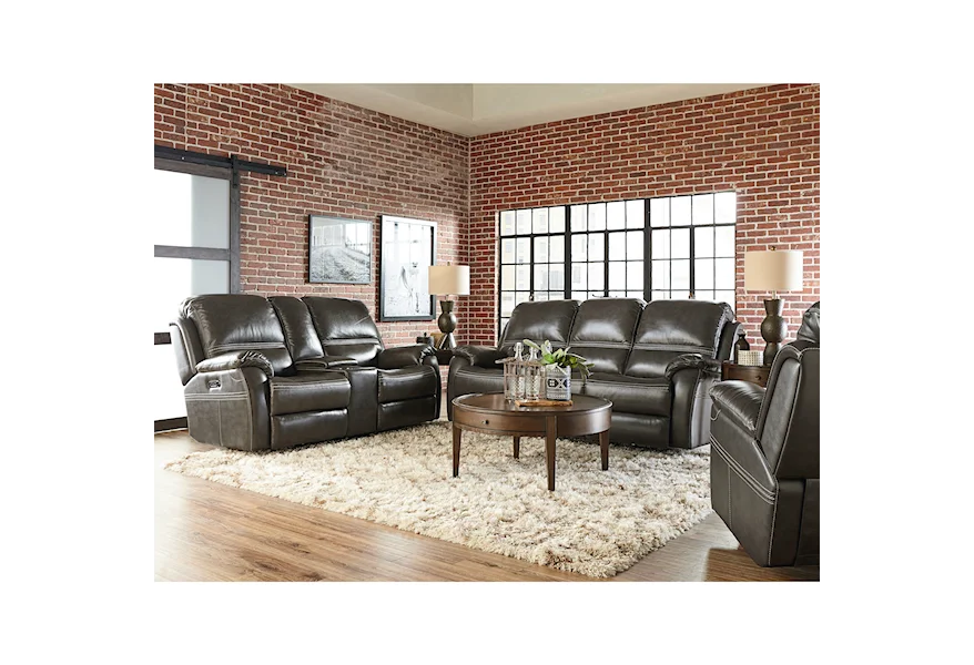 Club Level - Williams Power Reclining Living Room Group by Bassett at Esprit Decor Home Furnishings